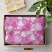 Roze Hartjes Ontwerp voor Borstkanker Bewustzijn Tissuepapier (Geschenk)