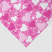 Roze Hartjes Ontwerp voor Borstkanker Bewustzijn Tissuepapier (Detail)
