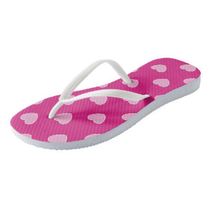 Roze Hartjes Paar Slippers Teenslippers