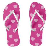 Roze Hartjes Paar Slippers Teenslippers (Voetbed)