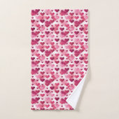 Roze Hartjes Patroon Bad Handdoek (Handdoek)