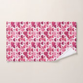 Roze Hartjes Patroon Bad Handdoek (Handdoek)
