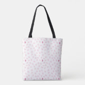Roze Hartjes Patroon Monogram Tote Bag (Achterkant)