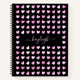 Roze Hartjes Patroon Notitieboek