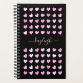 Roze Hartjes Patroon Planner (Voorkant)