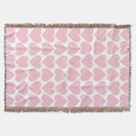 Roze Hartjes Patroon, Romantisch, Liefde Deken (Voorkant)