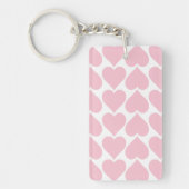 Roze Hartjes Patroon, Romantisch, Liefde Sleutelhanger (Voorkant)