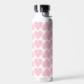 Roze Hartjes Patroon, Romantisch, Liefde Waterfles (Links)