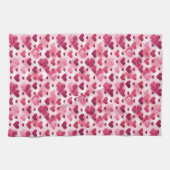 Roze Hartjes Patroon Theedoek (Horizontaal)