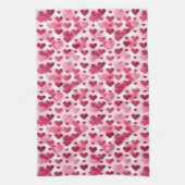 Roze Hartjes Patroon Theedoek (Verticaal)