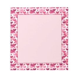 Roze Hartjes Patroon - Valentijnsdag Thema Notitieblok