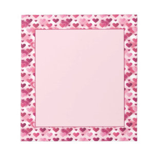 Roze Hartjes Patroon - Valentijnsdag Thema Notitieblok