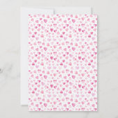 Roze Hartjes Script Foto Geboorteaankondiging Meis Aankondiging (Achterkant)