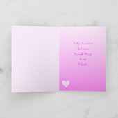 Roze Hartjes Valentijn Kaart (Binnen)