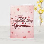 Roze Hartjes Valentijnsdag Oma Kaart (Gele Bloem)