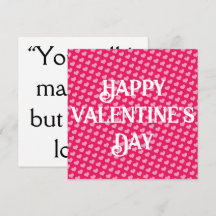 Roze Hartjes Valentijnsdag Plat Kaart