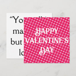 Roze Hartjes Valentijnsdag Plat Kaart