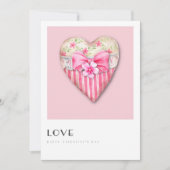  roze hartkaart - persoonlijke Valentijn Feestdagenkaart (Voorkant)
