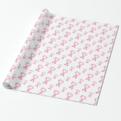 Roze hartkanker lint 2 cadeaupapier (Uitgerold)