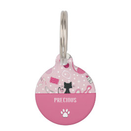 Roze Hartkatten uit het midden van de eeuw Huisdierpenning