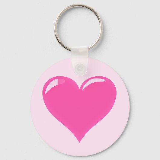 Roze hartketting liefde sleutelhanger (Voorkant)