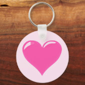 Roze hartketting liefde sleutelhanger (Voorkant)