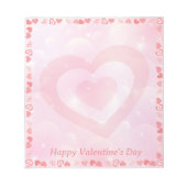  roze hartklare valentijndag notitieblok (Voorkant)