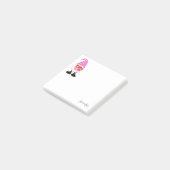 Roze hartklep Valentijn Gnome Post-it® Notes (Schuin)