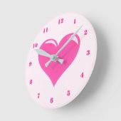 Roze Hartklok Ronde Klok (Hoek)