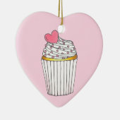 Roze hartkloppingen Bridal Baby shower Celebratie Keramisch Ornament (Rechts)