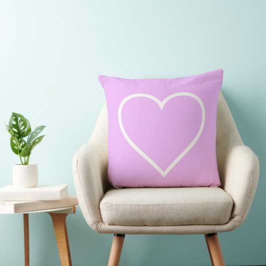 Roze hartkussen kussen (Stoel)