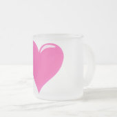 Roze hartliefde matglas koffiemok (Voorkant rechts)