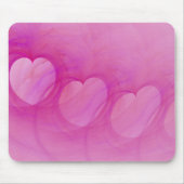 Roze hartlijn muismat (Voorkant)