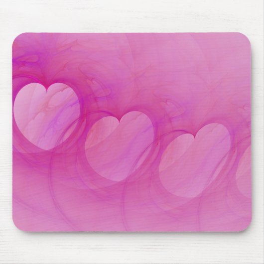 Roze hartlijn muismat (Voorkant)