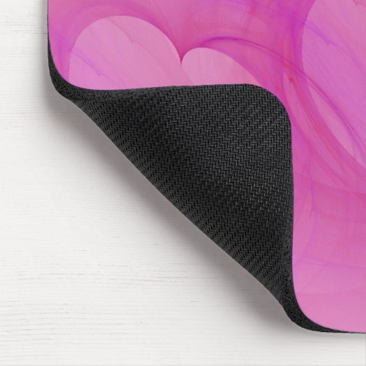 Roze hartlijn muismat (Hoek)