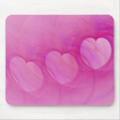 Roze hartlijn muismat (Voorkant)