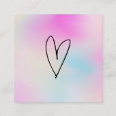 Roze hartmedia Bedankt invoegen Mini Visitekaartje (Achterkant)