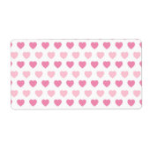Roze hartnaadloze Valentijnsdag Decoratie Etiket (Voorkant)