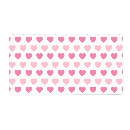 Roze hartnaadloze Valentijnsdag Decoratie Etiket (Voorkant)