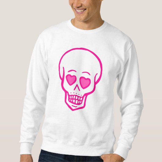 roze hartogen schedel valentijnen trui (Voorkant)