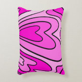 Roze hartontwerp accent kussen (Voorkant(Verticaal))