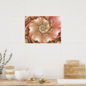 Roze hartontwerp poster (Keuken)