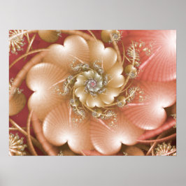 Roze hartontwerp poster