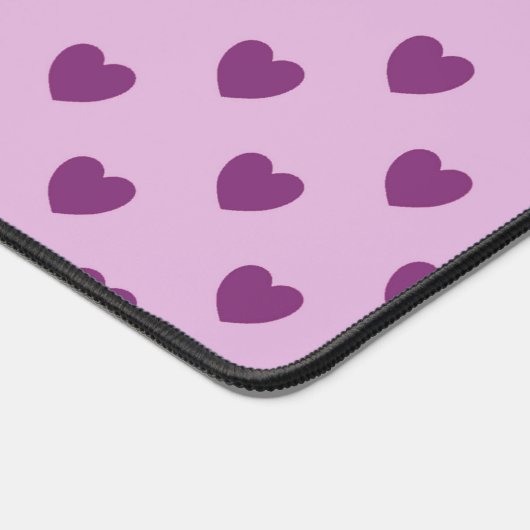 Roze hartpatroon bureaumat (Hoek)