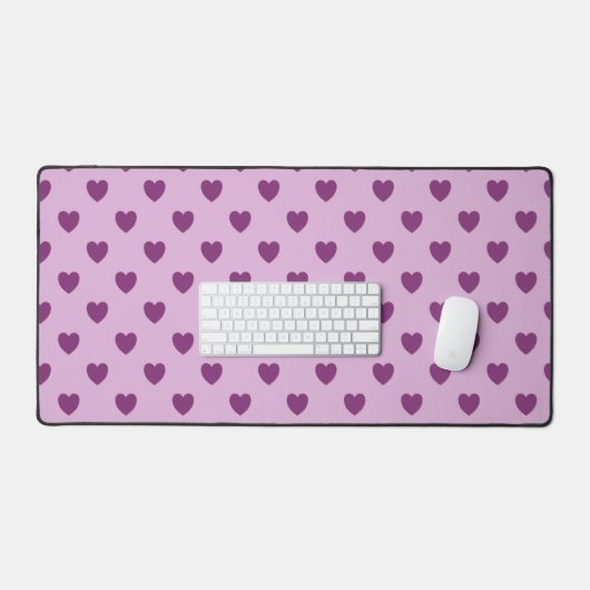 Roze hartpatroon bureaumat (Keyboard & Muis)