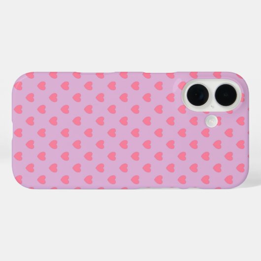 Roze hartpatroon Case-Mate iPhone case (Achterkant (horizontaal))
