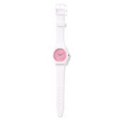 Roze hartpatroon horloge (Bandje)