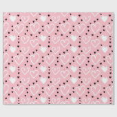 Roze Hartpatroon Inpakpapier (Vlak)