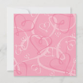 Roze hartpatroon kaart (Voorkant)