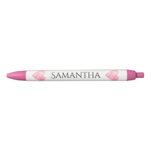 Roze hartpen, Gepersonaliseerd Zwarte Inkt Pen